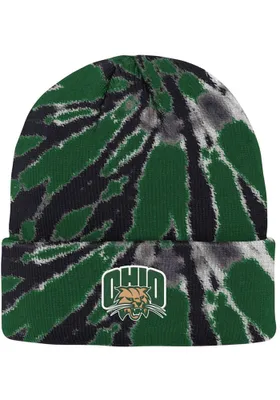 Ohio Bobcats Green Tie Dye Cuff Youth Knit Hat