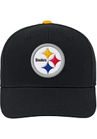 Pittsburgh Steelers Black Precurved Snap Youth Adjustable Hat