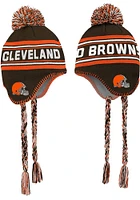 Cleveland Browns Brown Jacquard Tassel Youth Knit Hat