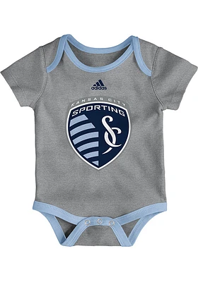 Sporting Kansas City Baby Grey Go To Squad Short Sleeve One Piece