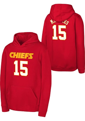 Patrick Mahomes Outer Stuff Kansas City Chiefs Youth Name Number Long Sleeve Player Hoodie