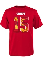 Patrick Mahomes Kansas City Chiefs Youth Red Ripper Name and Number Player Tee