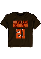 Denzel Ward Cleveland Browns Toddler Brown Mainliner Name and Number Short Sleeve Player T Shirt