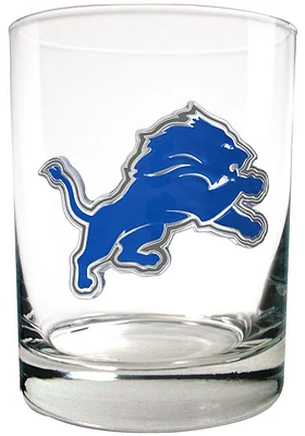 Detroit Lions 14oz Emblem Rock Glass - Blue