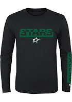 Dallas Stars Youth Black Slap Shot Long Sleeve T-Shirt