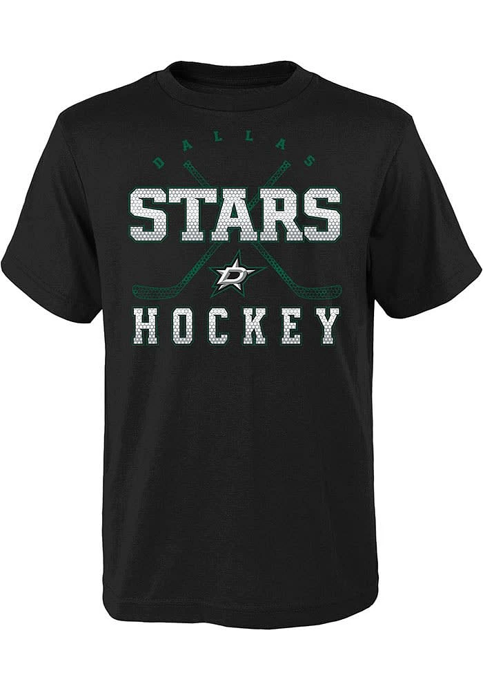 Dallas Stars Youth Black Digital Short Sleeve T-Shirt