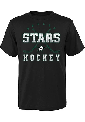 Dallas Stars Youth Black Digital Short Sleeve T-Shirt