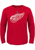 Detroit Red Wings Youth Primary Logo Long Sleeve T-Shirt