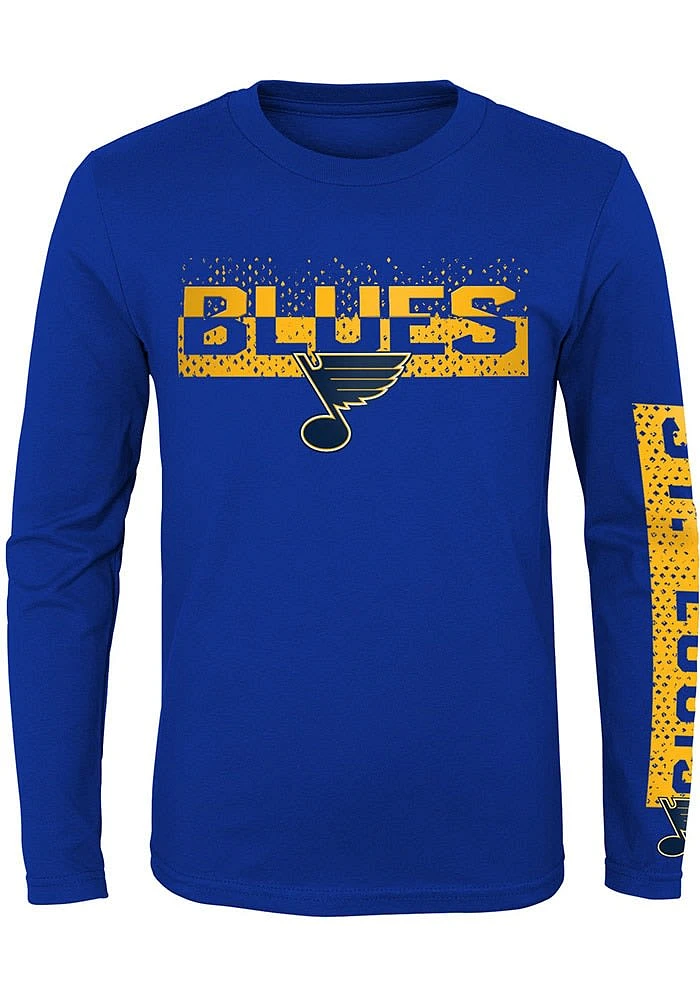 St Louis Blues Youth Blue Slap Shot Long Sleeve T-Shirt