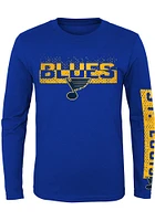 St Louis Blues Youth Blue Slap Shot Long Sleeve T-Shirt