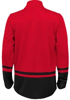 Chicago Blackhawks Boys Red Benchmark Long Sleeve Qtr Zip