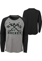 Dallas Stars Boys Grey Intent Long Sleeve Fashion T-Shirt