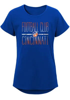 FC Cincinnati Girls Blue Glory Dolman Short Sleeve Tee