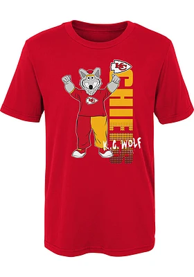 KC Wolf  Outer Stuff Kansas City Chiefs Youth Red Tag It Short Sleeve T-Shirt