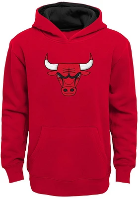 Chicago Bulls Youth Red Prime Long Sleeve Hoodie
