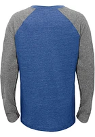Detroit Pistons Youth Blue Fadeaway Long Sleeve Fashion T-Shirt