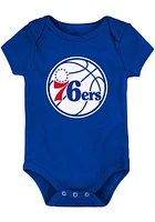 Philadelphia 76ers Baby Blue Iconic Logo Short Sleeve One Piece