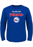Philadelphia 76ers Toddler Blue Big Game Long Sleeve T-Shirt