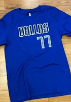 Luka Doncic Dallas Mavericks Youth Blue Name and Number Player Tee