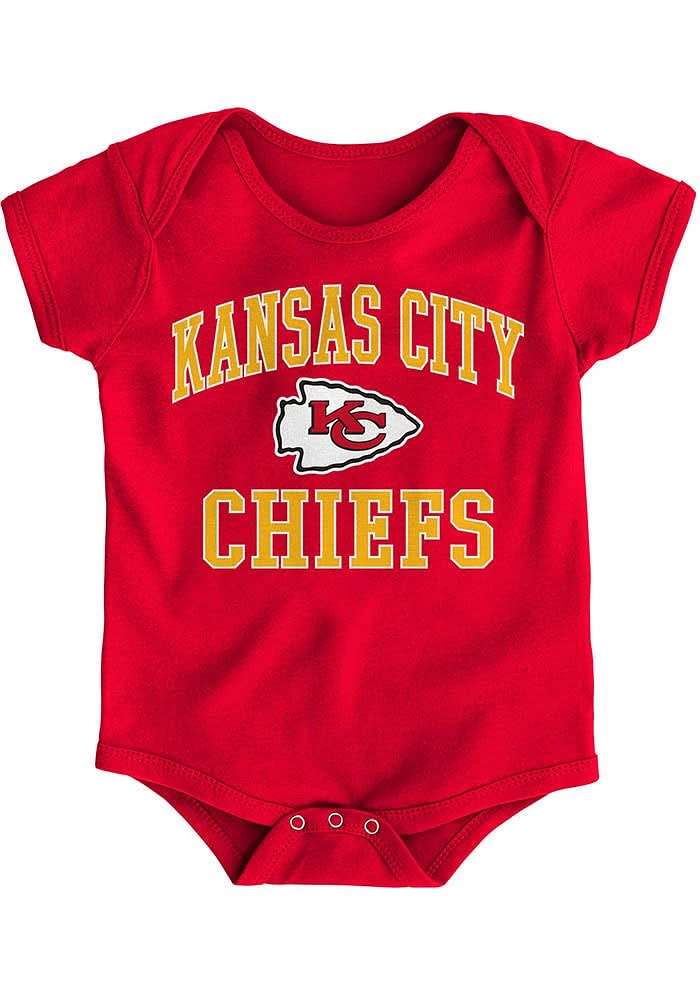 Kansas City Chiefs Baby Red Design One Short Sleeve Piece