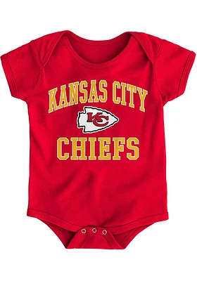 Kansas City Chiefs Baby Red Design One Short Sleeve Piece