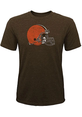 Cleveland Browns Youth Distressed Primary Short Sleeve Fashion T-Shirt
