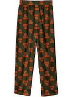 Cleveland Browns Boys Brown All Over Logo Sleep Pants