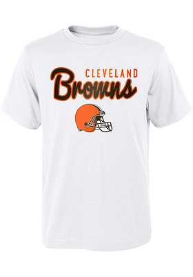 Cleveland Browns Youth White Big Game Short Sleeve T-Shirt