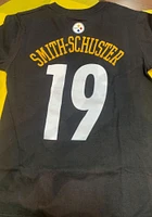 JuJu Smith-Schuster Pittsburgh Steelers Youth Black Mainliner Name and Number Player Tee