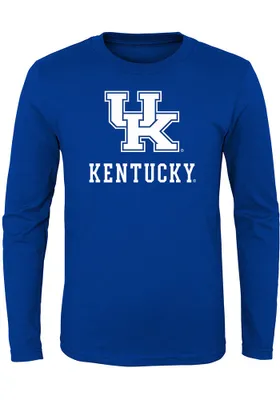 Kentucky Wildcats Youth Blue Primary Logo Long Sleeve T-Shirt