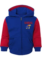 Kansas Jayhawks Toddler Full Zip Stadium Long Sleeve Sweatshirt - Blue