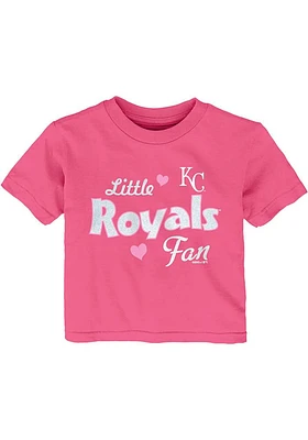 Kansas City Royals Infant Girls Girly Fan Short Sleeve T-Shirt Pink