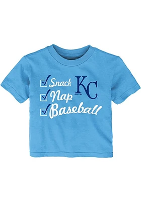 Kansas City Royals Infant Snack Nap Short Sleeve T-Shirt Light Blue
