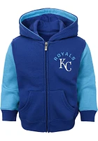 Kansas City Royals Toddler Fielder Long Sleeve Full Zip Sweatshirt - Blue