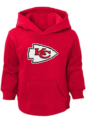 Kansas City Chiefs Toddler Red Primary Logo Long Sleeve Hooded Sweatshirt
