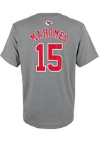 Patrick Mahomes Kansas City Chiefs Youth Grey Name and Number Player Tee