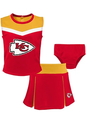 Kansas City Chiefs Toddler Girls Red Spirit Cheer Sets