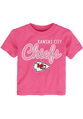 Kansas City Chiefs Girls Pink Big Game Short Sleeve T-Shirt