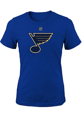 St Louis Blues Girls Blue Primary Logo Short Sleeve Tee