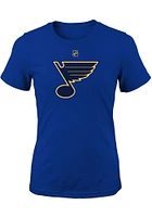 St Louis Blues Girls Primary Logo Short Sleeve Tee