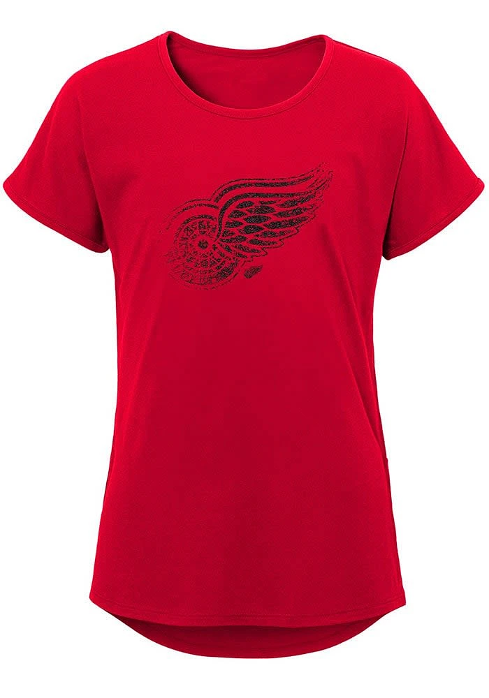 Detroit Red Wings Girls Energized Dolman Short Sleeve Tee