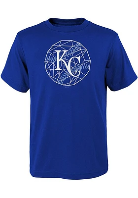 Kansas City Royals Youth Blue Digi Ball Short Sleeve T-Shirt