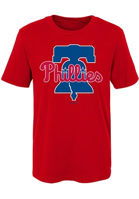 Philadelphia Phillies Boys Primary Logo Short Sleeve T-Shirt