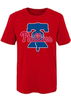 Philadelphia Phillies Boys Primary Logo Short Sleeve T-Shirt