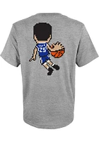 Ben Simmons Philadelphia 76ers Youth Grey Pixel Player Tee