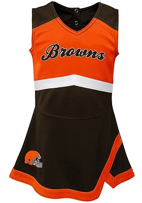 Cleveland Browns Toddler Girls Brown Cheer Captain Sets Dress