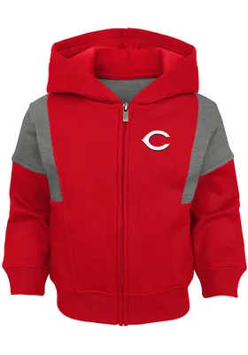 Cincinnati Reds Baby All That Long Sleeve Full Zip Sweatshirt - Red