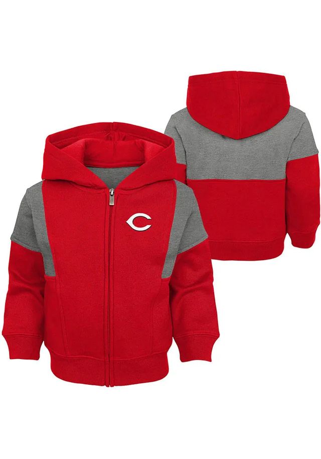 Cincinnati Reds Baby All That Long Sleeve Full Zip Sweatshirt - Red