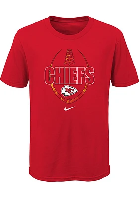 Nike Kansas City Chiefs Youth Red Football Icon Short Sleeve T-Shirt