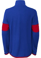 Kansas Jayhawks Youth Blue Field Long Sleeve Quarter Zip Shirt